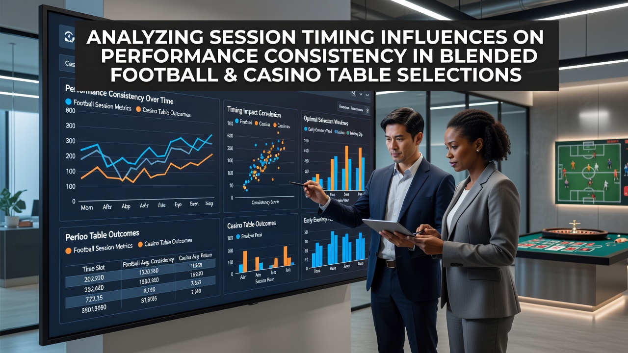 Data visualization showing session timing patterns across football matches and casino table games