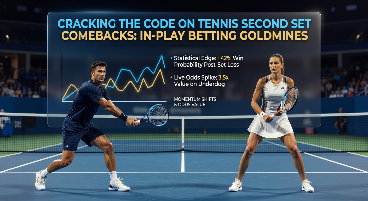 Close-up of tennis scoreboard showing second set tiebreak tension, players locked in battle