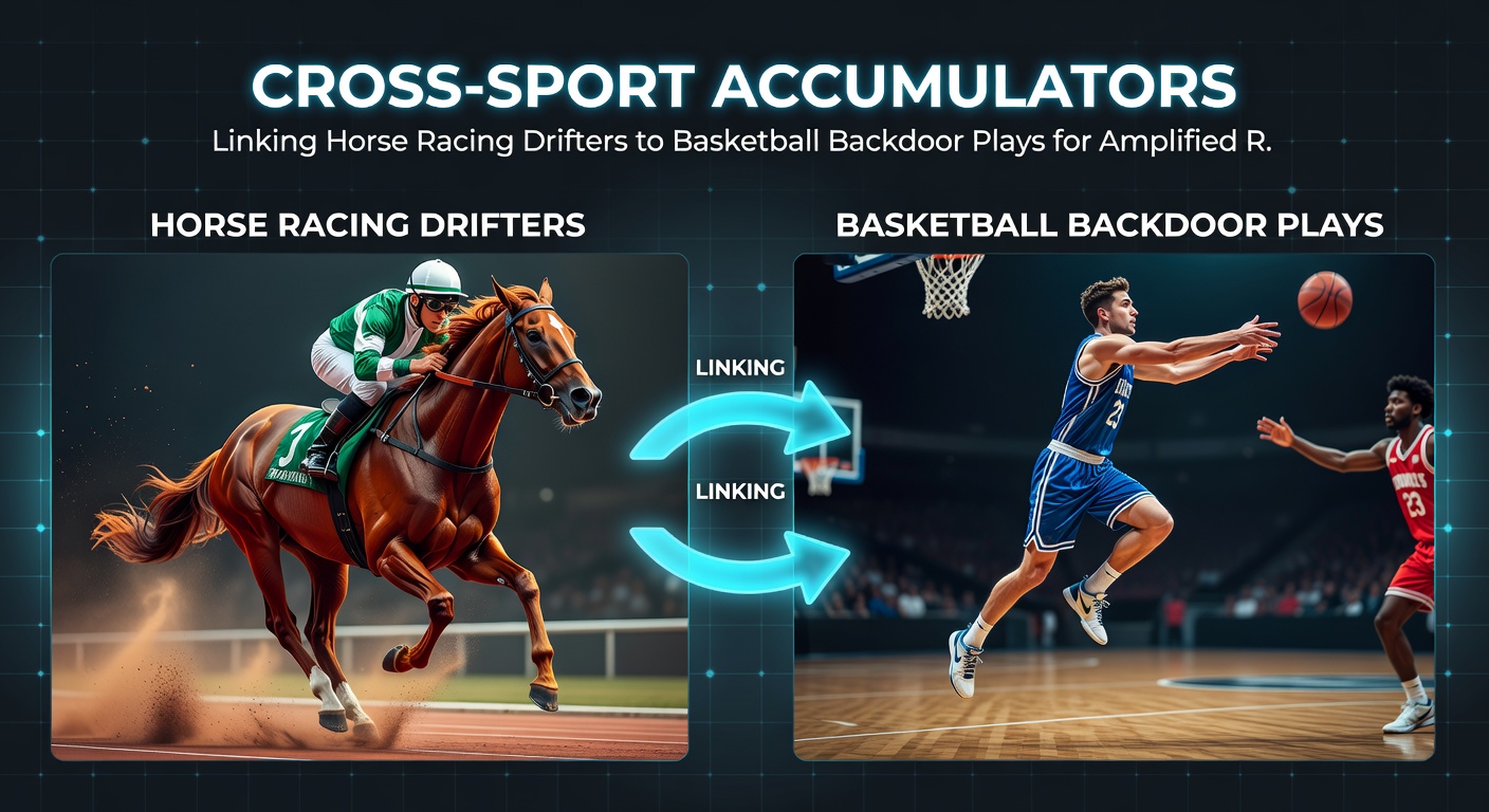 Split graphic showing a drifting horse odds board next to an NBA backdoor layup moment