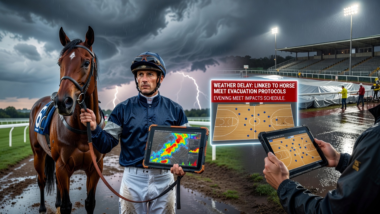 Chart displaying basketball betting line movements alongside weather data overlays from concurrent horse racing events